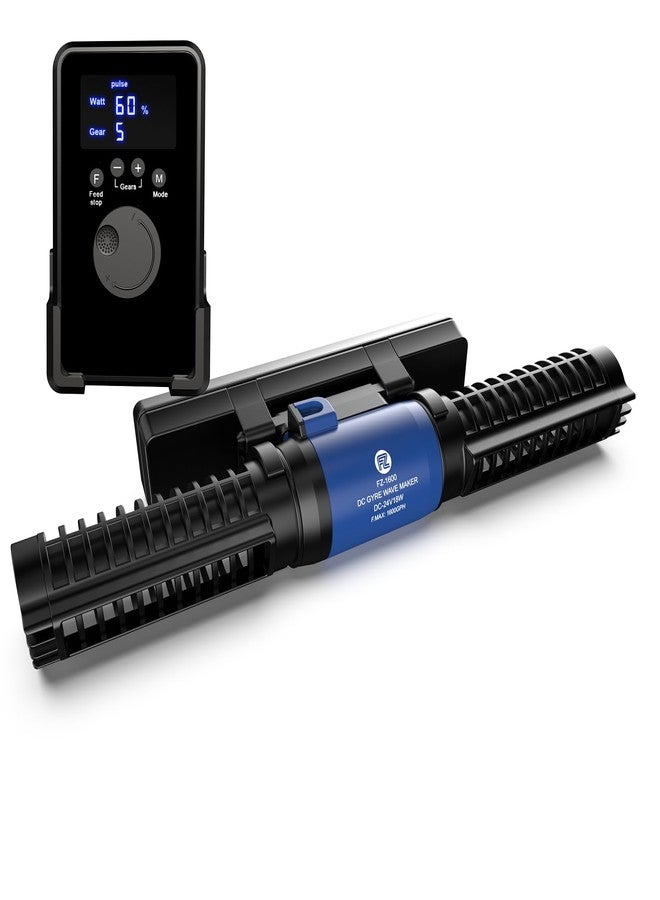 FZONE Wave Maker for Aquarium, 24V DC Gyre Wavemaker with LED Display Controller, Adjustable Cross Flow, Quiet Powerhead with Magnetic Mount for Saltwater & Freshwater Tanks (1600 GPH) - Image 1